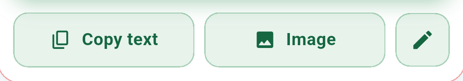 The buttons on an open item. The pencil opens the card.
